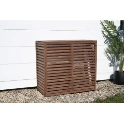 Cubierta de aire acondicionado tratado de madera - tamaño L - 1000x500x950mm