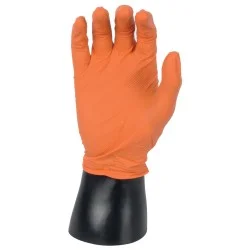 Gants jetables nitrile Snakeskin orange boîte 100 Black Mamba — taille L