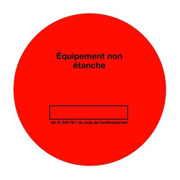 Rouleau de 100 étiquettes de contrôle étanchéité rouges