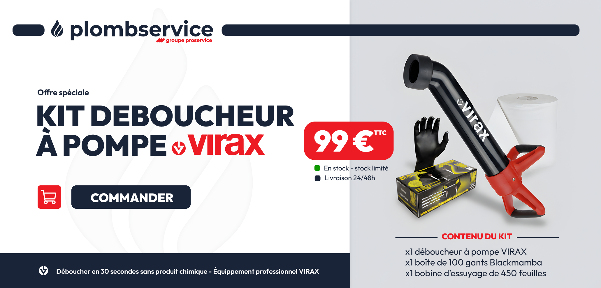 KIT DEBOUCHEUR VIRAX